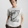 Calvin Klein T-shirt Relaxed Avec Motif -Pas Cher Calvin Klein Magasin K20K206182 CI2 main