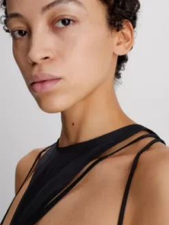 Calvin Klein Nuisette Longue Slim Ajourée -Pas Cher Calvin Klein Magasin K20K206191 BEH alternate3