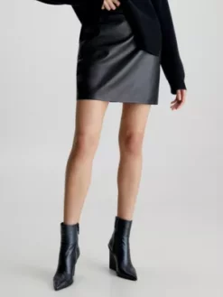 Calvin Klein Mini-jupe En Cuir