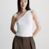 Calvin Klein Haut Slim Asymétrique En Modal -Pas Cher Calvin Klein Magasin K20K206267 YAF main