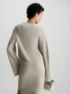 Calvin Klein Pull Cardigan Relaxed -Pas Cher Calvin Klein Magasin K20K206275 PES alternate2