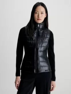 Calvin Klein Veste Sans Manches à Capuche Légère Cintrée -Pas Cher Calvin Klein Magasin K20K206728 BEH alternate2