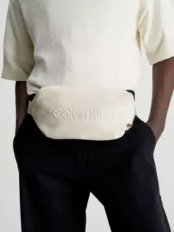 Calvin Klein Sac Banane Unisexe En Toile Tencel -Pas Cher Calvin Klein Magasin K40K401004 ACE alternate4