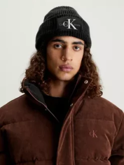 Calvin Klein Bonnet En Laine Mélangée -Pas Cher Calvin Klein Magasin K50K506242 BDS alternate2