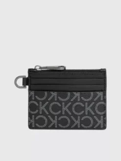 Calvin Klein Porte-cartes Zippé Avec Logo
