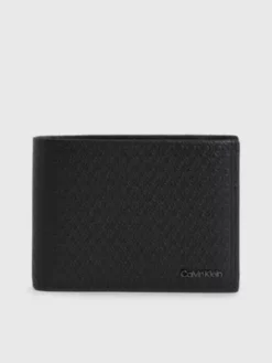 Calvin Klein Portefeuille Double En Cuir Avec Logo Anti-RFID