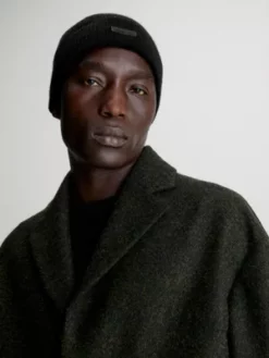 Calvin Klein Bonnet En Cachemire -Pas Cher Calvin Klein Magasin K50K510974 BAX alternate2