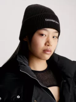 Calvin Klein Bonnet En Mélange De Coton -Pas Cher Calvin Klein Magasin K60K610119 BDS alternate2