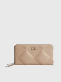 Calvin Klein Grand Portefeuille Zippé Et Matelassé