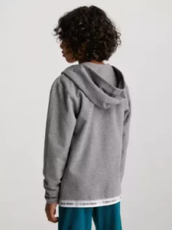 Calvin Klein Sweat-shirt à Capuche D'intérieur Pour Enfant - Modern Cotton -Pas Cher Calvin Klein Magasin KK0KK00093 P61 alternate4
