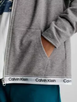 Calvin Klein Sweat-shirt à Capuche D'intérieur Pour Enfant - Modern Cotton -Pas Cher Calvin Klein Magasin KK0KK00093 P61 alternate6