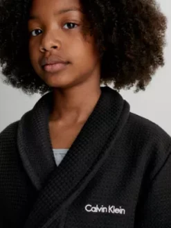 Calvin Klein Peignoir En Coton Gaufré Pour Enfant -Pas Cher Calvin Klein Magasin KK0KK00103 BEH alternate3