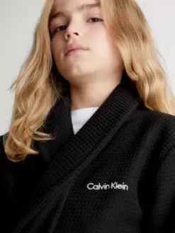Calvin Klein Peignoir En Coton Gaufré Pour Enfant -Pas Cher Calvin Klein Magasin KK0KK00103 BEH alternate4
