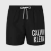 Calvin Klein Short De Bain Mi-long Avec Cordon De Serrage - Intense Power -Pas Cher Calvin Klein Magasin KM0KM00739 BEH main