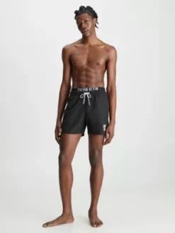 Calvin Klein Short De Bain Avec Double Ceinture - Intense Power -Pas Cher Calvin Klein Magasin KM0KM00740 BEH alternate4