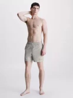 Calvin Klein Short De Bain Mi-long Avec Cordon De Serrage - Core Festive -Pas Cher Calvin Klein Magasin KM0KM00787 PQY alternate4