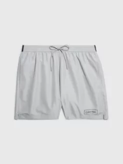 Calvin Klein Short De Bain Court Avec Double Ceinture - Core Festive