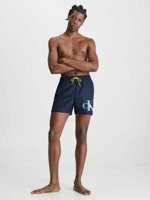 Calvin Klein Short De Bain Mi-long Avec Cordon De Serrage - CK Monogram 7 Calvin Klein Short De Bain Mi-long Avec Cordon De Serrage - CK Monogram – Image 5
