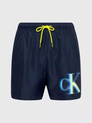 Calvin Klein Short De Bain Mi-long Avec Cordon De Serrage - CK Monogram 3 Calvin Klein Short De Bain Mi-long Avec Cordon De Serrage - CK Monogram