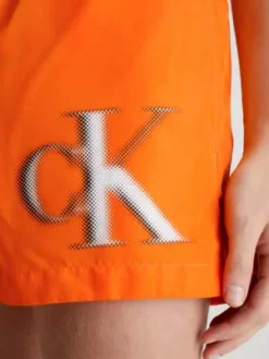 Calvin Klein Short De Bain Court Avec Cordon De Serrage - CK Monogram -Pas Cher Calvin Klein Magasin KM0KM00801 SE8 alternate3