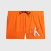 Calvin Klein Short De Bain Court Avec Cordon De Serrage - CK Monogram -Pas Cher Calvin Klein Magasin KM0KM00801 SE8 main
