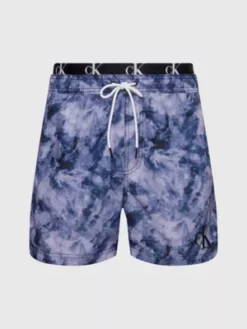 Calvin Klein Short De Bain Court Avec Double Ceinture - CK Authentic