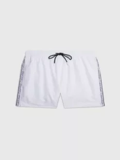 Calvin Klein Short De Bain Court Avec Cordon De Serrage - Logo Tape