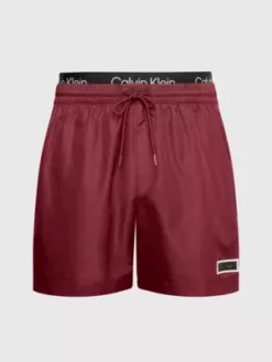 Calvin Klein Short De Bain Avec Double Ceinture - Core Solids