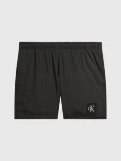 Calvin Klein Short De Bain Mi-long Avec Cordon De Serrage - CK Nylon