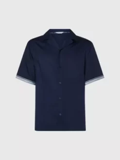 Calvin Klein Chemise De Plage - Logo Tape 11 Calvin Klein Chemise De Plage - Logo Tape -Pas Cher Calvin Klein Magasin KM0KM00833 DCA alternate4