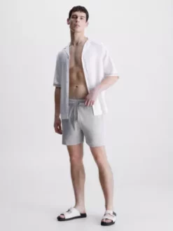 Calvin Klein Short De Plage En Tissu éponge - Logo Tape -Pas Cher Calvin Klein Magasin KM0KM00835 PLO alternate3