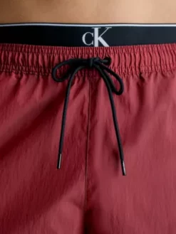 Calvin Klein Short De Bain Court Avec Double Ceinture - CK Nylon 10 Calvin Klein Short De Bain Court Avec Double Ceinture - CK Nylon -Pas Cher Calvin Klein Magasin KM0KM00846 GNK alternate3