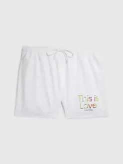 Calvin Klein Short De Bain Mi-long Avec Cordon De Serrage - Pride