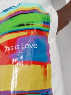 Calvin Klein Short De Bain Long Avec Cordon De Serrage - Pride -Pas Cher Calvin Klein Magasin KM0KM00895 YCD alternate3