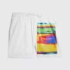 Calvin Klein Short De Bain Long Avec Cordon De Serrage - Pride 1 Calvin Klein Short De Bain Long Avec Cordon De Serrage - Pride -Pas Cher Calvin Klein Magasin KM0KM00895 YCD main