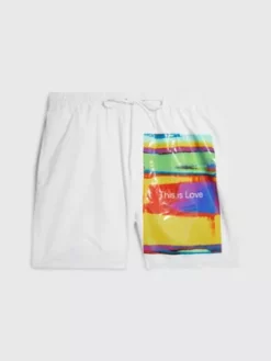 Calvin Klein Short De Bain Long Avec Cordon De Serrage - Pride