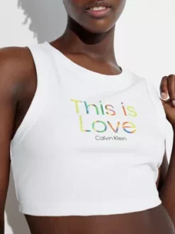 Calvin Klein Débardeur Court Unisexe - Pride -Pas Cher Calvin Klein Magasin KU0KU00115 YCD alternate4