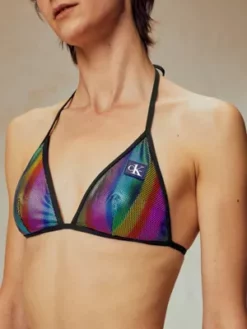 Calvin Klein Haut De Bikini Triangle - Pride -Pas Cher Calvin Klein Magasin KW0KW01840 0GK alternate3