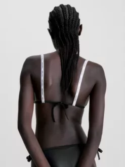 Calvin Klein Haut De Bikini Triangle - Logo Tape 9 Calvin Klein Haut De Bikini Triangle - Logo Tape -Pas Cher Calvin Klein Magasin KW0KW01945 BEH alternate2
