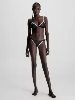 Calvin Klein Haut De Bikini Triangle - Logo Tape 11 Calvin Klein Haut De Bikini Triangle - Logo Tape -Pas Cher Calvin Klein Magasin KW0KW01945 BEH alternate4