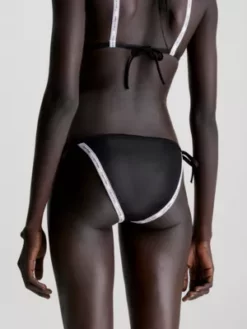Calvin Klein Bas De Bikini à Nouer - Logo Tape -Pas Cher Calvin Klein Magasin KW0KW01951 BEH alternate2