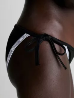 Calvin Klein Bas De Bikini à Nouer - Logo Tape -Pas Cher Calvin Klein Magasin KW0KW01951 BEH alternate3