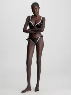 Calvin Klein Bas De Bikini à Nouer - Logo Tape -Pas Cher Calvin Klein Magasin KW0KW01951 BEH alternate4