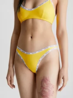 Calvin Klein Bas De Bikini échancré - Logo Tape 8 Calvin Klein Bas De Bikini échancré - Logo Tape -Pas Cher Calvin Klein Magasin KW0KW01952 ZGR alternate1