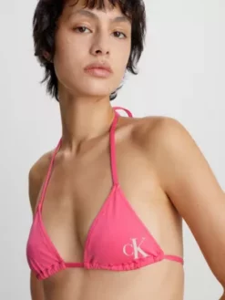Calvin Klein Haut De Bikini Micro-triangle - CK Monogram -Pas Cher Calvin Klein Magasin KW0KW02054 XI1 alternate3