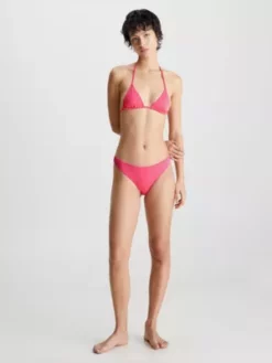 Calvin Klein Haut De Bikini Micro-triangle - CK Monogram -Pas Cher Calvin Klein Magasin KW0KW02054 XI1 alternate4