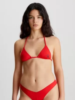 Calvin Klein Haut De Bikini Micro-triangle - CK Monogram -Pas Cher Calvin Klein Magasin KW0KW02054 XNE alternate1