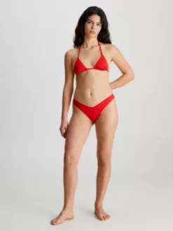 Calvin Klein Haut De Bikini Micro-triangle - CK Monogram -Pas Cher Calvin Klein Magasin KW0KW02054 XNE alternate4