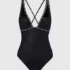 Calvin Klein Maillot De Bain à Bretelles Croisées - Logo Tape