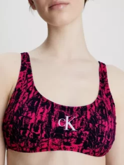 Calvin Klein Haut De Bikini Brassière - CK Monogram 10 Calvin Klein Haut De Bikini Brassière - CK Monogram -Pas Cher Calvin Klein Magasin KW0KW02080 0JW alternate3